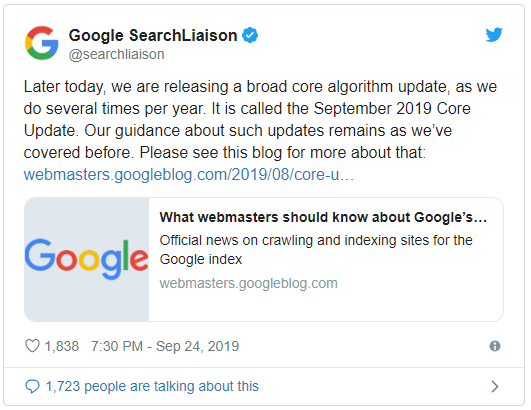 Broad Core update