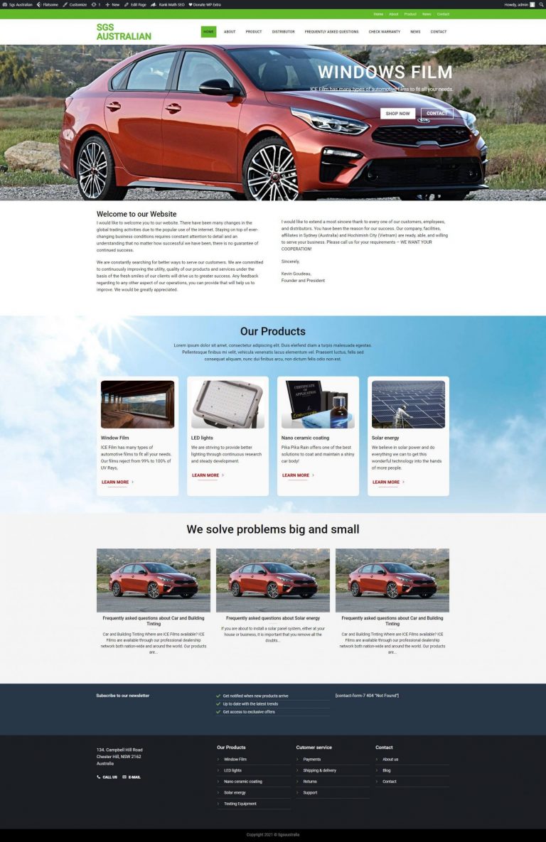 Website SGS AUSTRALIAN