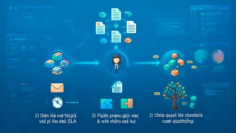 Minh hoạ cho việc cần chuẩn hóa quy trình trước khi tự động hóa: dữ liệu và hành động không đồng nhất, thiếu SLA dẫn tới phản hồi chậm, phụ thuộc người giỏi việc và ngoại lệ không có quy tắc.